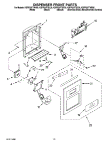 08 - Dispenser Front Parts parts for Kitchenaid Refrigerator KSRP25FTSS00 from AppliancePartsPros.com