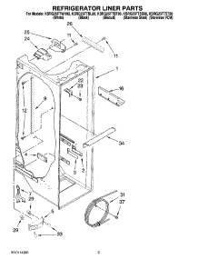 02 - Refrigerator Liner Parts parts for Kitchenaid Refrigerator KSRG25FTST00 from AppliancePartsPros.com
