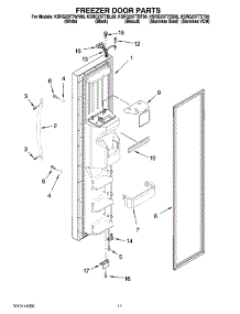 07 - Freezer Door Parts parts for Kitchenaid Refrigerator KSRG25FTST00 from AppliancePartsPros.com