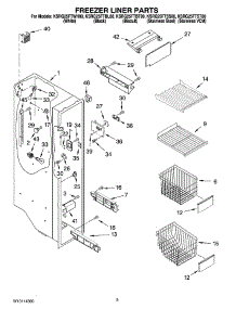 04 - Freezer Liner Parts parts for Kitchenaid Refrigerator KSRG25FTBT00 from AppliancePartsPros.com