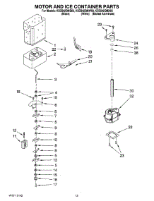 09 - Motor And Ice Container Parts parts for Kitchenaid Refrigerator KSSS42QMX03 from AppliancePartsPros.com