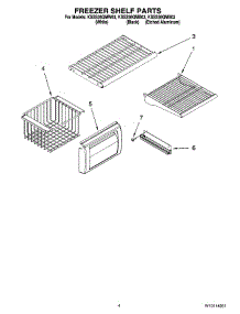 03 - Freezer Shelf Parts parts for Kitchenaid Refrigerator KSSS36QMB03 from AppliancePartsPros.com