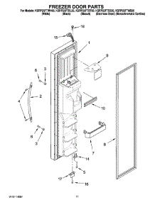 07 - Freezer Door Parts parts for Kitchenaid Refrigerator KSRP25FTWH00 from AppliancePartsPros.com