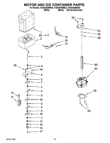 09 - Motor And Ice Container Parts parts for Kitchenaid Refrigerator KSSS36QMX03 from AppliancePartsPros.com