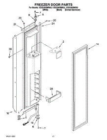 11 - Freezer Door Parts parts for Kitchenaid Refrigerator KSSS36QMX03 from AppliancePartsPros.com