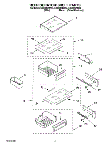 07 - Refrigerator Shelf Parts parts for Kitchenaid Refrigerator KSSS36QMB03 from AppliancePartsPros.com