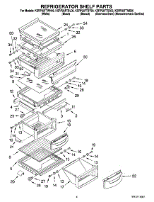 03 - Refrigerator Shelf Parts parts for Kitchenaid Refrigerator KSRP25FTBT00 from AppliancePartsPros.com