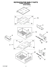 07 - Refrigerator Shelf Parts parts for Kitchenaid Refrigerator KSSO42FMX03 from AppliancePartsPros.com