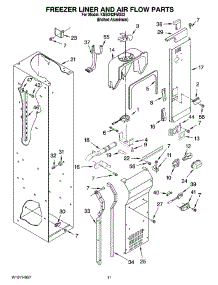 08 - Freezer Liner And Air Flow Parts parts for Kitchenaid Refrigerator KSSO42FMX03 from AppliancePartsPros.com
