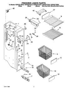 04 - Freezer Liner Parts parts for Kitchenaid Refrigerator KSRP25FTBL00 from AppliancePartsPros.com