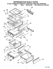 03 - Refrigerator Shelf Parts parts for Kitchenaid Refrigerator KSRS25FTWH00 from AppliancePartsPros.com