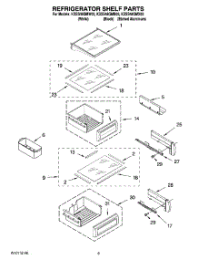 07 - Refrigerator Shelf Parts parts for Kitchenaid Refrigerator KSSS48QMB03 from AppliancePartsPros.com