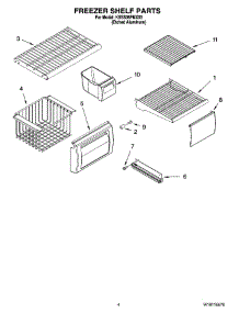 03 - Freezer Shelf Parts parts for Kitchenaid Refrigerator KSSS36FMX03 from AppliancePartsPros.com