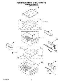 07 - Refrigerator Shelf Parts parts for Kitchenaid Refrigerator KSSS36FMX03 from AppliancePartsPros.com