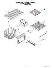 03 - Freezer Shelf Parts parts for Kitchenaid Refrigerator KSSC48FMS03 from AppliancePartsPros.com