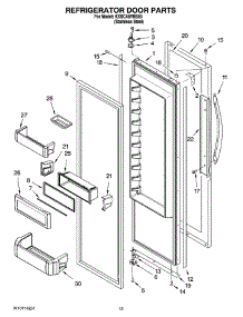 09 - Refrigerator Door Parts parts for Kitchenaid Refrigerator KSSC48FMS03 from AppliancePartsPros.com