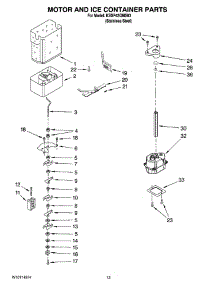 09 - Motor And Ice Container Parts parts for Kitchenaid Refrigerator KSSP42QMS03 from AppliancePartsPros.com
