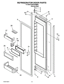 10 - Refrigerator Door Parts parts for Kitchenaid Refrigerator KSSP42QMS03 from AppliancePartsPros.com
