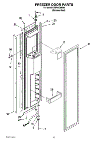 11 - Freezer Door Parts parts for Kitchenaid Refrigerator KSSP42QMS03 from AppliancePartsPros.com
