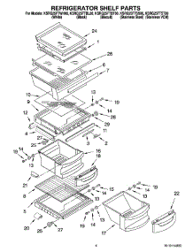 03 - Refrigerator Shelf Parts parts for Kitchenaid Refrigerator KSRG25FTWH00 from AppliancePartsPros.com