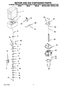 05 - Motor And Ice Container Parts parts for Kitchenaid Refrigerator KSRG25FTWH00 from AppliancePartsPros.com