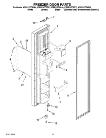 08 - Freezer Door Parts parts for Kitchenaid Refrigerator KSRP22FTBL00 from AppliancePartsPros.com