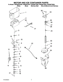 05 - Motor And Ice Container Parts parts for Kitchenaid Refrigerator KSRS25FTMS00 from AppliancePartsPros.com