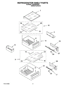 07 - Refrigerator Shelf Parts parts for Kitchenaid Refrigerator KSSS42FMX03 from AppliancePartsPros.com