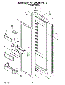 09 - Refrigerator Door Parts parts for Kitchenaid Refrigerator KSSS42FMX03 from AppliancePartsPros.com