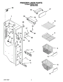 04 - Freezer Liner Parts parts for Kitchenaid Refrigerator KSRB25FTBX00 from AppliancePartsPros.com