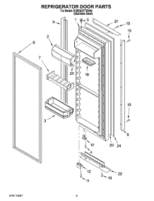 06 - Refrigerator Door Parts parts for Kitchenaid Refrigerator KSRB25FTBX00 from AppliancePartsPros.com