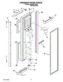 07 - Freezer Door Parts parts for Kitchenaid Refrigerator KSRB25FTBX00 from AppliancePartsPros.com