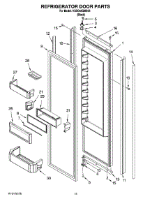 10 - Refrigerator Door Parts parts for Kitchenaid Refrigerator KSSO48QMB03 from AppliancePartsPros.com