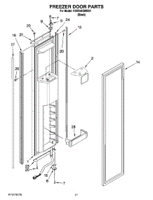 11 - Freezer Door Parts parts for Kitchenaid Refrigerator KSSO48QMB03 from AppliancePartsPros.com