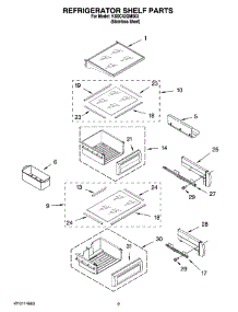 07 - Refrigerator Shelf Parts parts for Kitchenaid Refrigerator KSSC42QMS03 from AppliancePartsPros.com