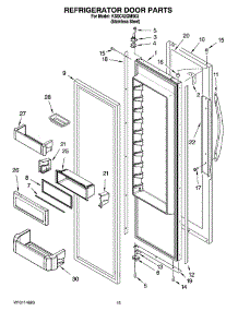 10 - Refrigerator Door Parts parts for Kitchenaid Refrigerator KSSC42QMS03 from AppliancePartsPros.com