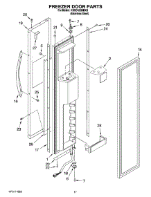 11 - Freezer Door Parts parts for Kitchenaid Refrigerator KSSC42QMS03 from AppliancePartsPros.com