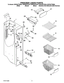 04 - Freezer Liner Parts parts for Kitchenaid Refrigerator KSRP22FTWH00 from AppliancePartsPros.com