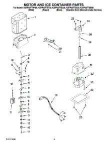 06 - Motor And Ice Container Parts parts for Kitchenaid Refrigerator KSRP22FTWH00 from AppliancePartsPros.com