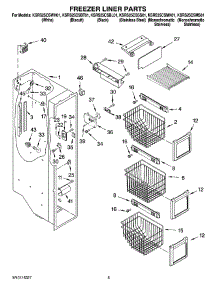 04 - Freezer Liner Parts parts for Kitchenaid Refrigerator KSRS25CSMS01 from AppliancePartsPros.com
