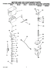 05 - Motor And Ice Container Parts parts for Kitchenaid Refrigerator KSRS25CSWH01 from AppliancePartsPros.com
