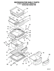 03 - Refrigerator Shelf Parts parts for Kitchenaid Refrigerator KSRG25FKSS18 from AppliancePartsPros.com