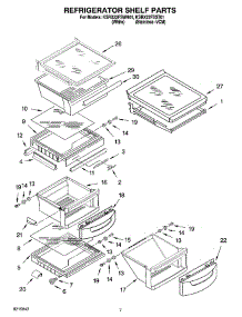 05 - Refrigerator Shelf Parts parts for Kitchenaid Refrigerator KSRX22FSST01 from AppliancePartsPros.com