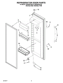 06 - Refrigerator Door Parts parts for Kitchenaid Refrigerator KSRG25FKSS18 from AppliancePartsPros.com