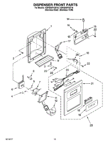 08 - Dispenser Front Parts parts for Kitchenaid Refrigerator KSRG25FKSS18 from AppliancePartsPros.com