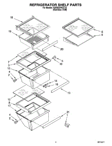 03 - Refrigerator Shelf Parts parts for Kitchenaid Refrigerator KSRD22FKST19 from AppliancePartsPros.com