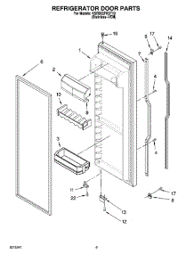 06 - Refrigerator Door Parts parts for Kitchenaid Refrigerator KSRD22FKST19 from AppliancePartsPros.com