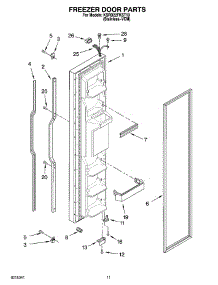 07 - Freezer Door Parts parts for Kitchenaid Refrigerator KSRD22FKST19 from AppliancePartsPros.com
