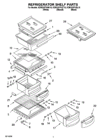 05 - Refrigerator Shelf Parts parts for Kitchenaid Refrigerator KSRG22FKBL18 from AppliancePartsPros.com