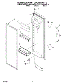 07 - Refrigerator Door Parts parts for Kitchenaid Refrigerator KSRG22FKBL18 from AppliancePartsPros.com